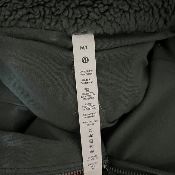 Lululemon Scuba Oversized Fleece Funnel-Neck Half-Zip Smoked Spruce M/L - Picture 8 of 8